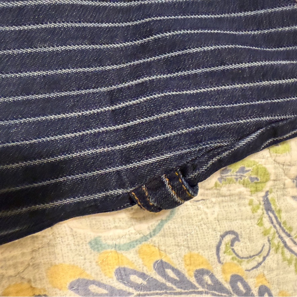 NWT Anthropologie Pilcro Kayden Railroad stripe barrel denim - Picture 10 of 10